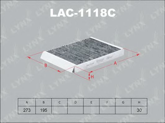 Купить запчасть LYNX - LAC-1118C Фильтр салонный угольный подходит для VOLVO S60 II 1.6D-3.0T 10 / S80 1.6T-4.4 06 / XC60 1.6D-3.2 08 / XC70 2.0D-3.2 07 , LANDROVER Freelander 2.0-3.2 06 / Evoque 2.0-2.2D 11 LAC-1118C