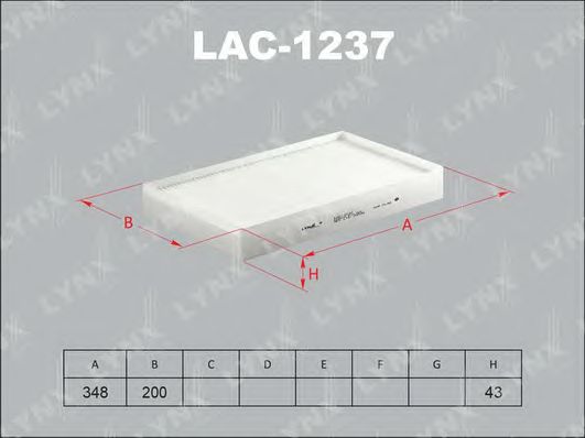 Купить запчасть LYNX - LAC-1237 Фильтр салонный подходит для MB VIANO (W639) 03-, Vito II (W639) 03 - LAC-1237