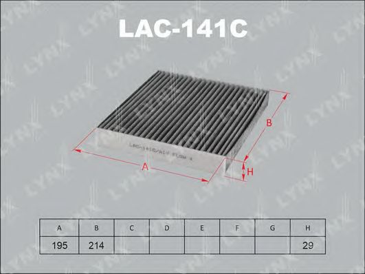 Купить запчасть LYNX - LAC-141C Фильтр салонный угольный подходит для TOYOTA Camry (V40) 06-11/(V50) 11/Corolla (E15) 06/RAV4 III 05/Land Cruiser 150 10/200 08, LEXUS RX 09 LAC-141C