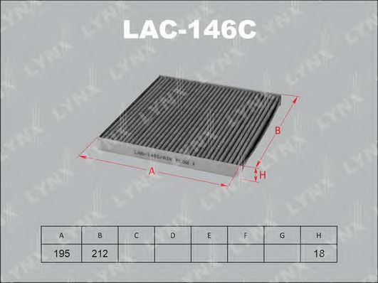 Купить запчасть LYNX - LAC-146C Фильтр салонный угольный подходит для TOYOTA Corolla 08/Rav 4 08/Yaris 99 LAC-146C