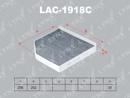 Купить запчасть LYNX - LAC-1918C Фильтр салонный угольный подходит для AUDI A6 2.0D-3.0T 11 / A7 2.8-3.0T 10 / A8 2.0T-4.2D 09 LAC-1918C