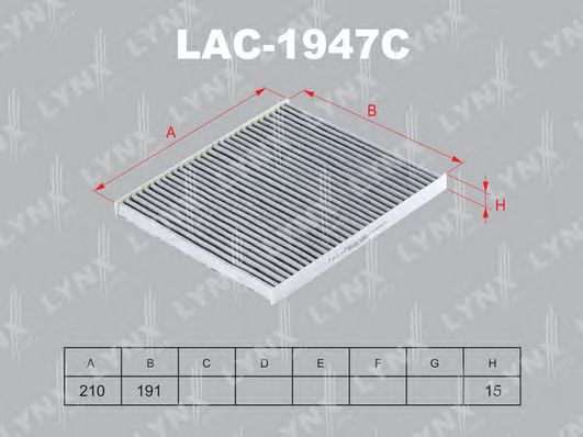 Купить запчасть LYNX - LAC-1947C Фильтр салонный угольный подходит для HYUNDAI Solaris 10, KIA Rio III 11 LAC-1947C