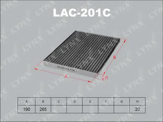 Купить запчасть LYNX - LAC-201C Фильтр салонный угольный подходит для NISSAN Qashqai 07/X-Trail II 07 LAC-201C