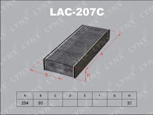 Купить запчасть LYNX - LAC-207C Фильтр салонный угольный (комплект 2 шт.) подходит для NISSAN Maxima QX 00 LAC-207C