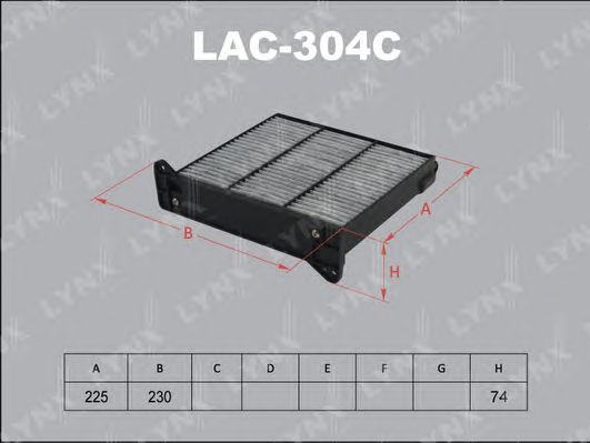 Купить запчасть LYNX - LAC-304C Фильтр салонный угольный подходит для MITSUBISHI Grandis 05/Lancer 03/Outlander I 03/Airtrek 03-06 LAC-304C