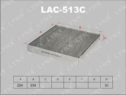 Купить запчасть LYNX - LAC-513C Фильтр салонный угольный подходит для HONDA Accord 03/Civic 06/CR-V 07/Legend 06 LAC-513C