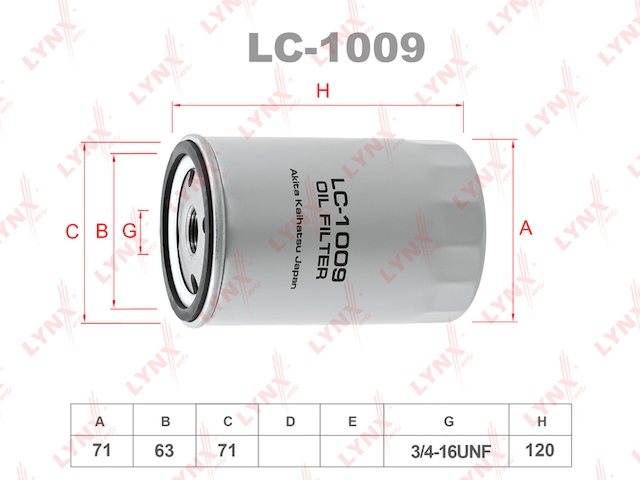 Купить запчасть LYNX - LC-1009 Фильтр масляный подходит для AUDI 80 1.3-2.3 94/100 1.6-2.3 90, SEAT Ibiza 1.2-1.7 93, VW Golf 1.0-2.0 97 LC-1009