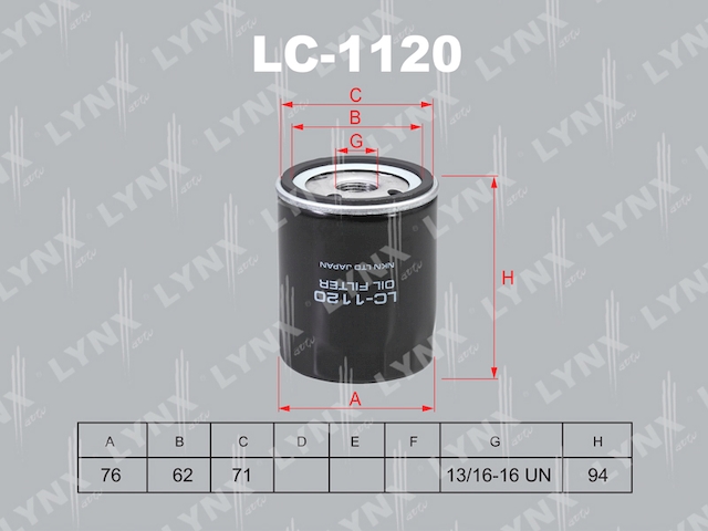 Купить запчасть LYNX - LC-1120 Фильтр масляный подходит для LAND ROVER Discovery 2.0 93-98 / Freelander 1.8-2.5 98-06, ROVER 200 1.1-2.0 95-00 / 25 1.1-1.8 99-05 / 400 1.4-2.0 95-00 / 45 1.4-2.0 00-05 / 75 1.8 99-05 / 8 LC-1120