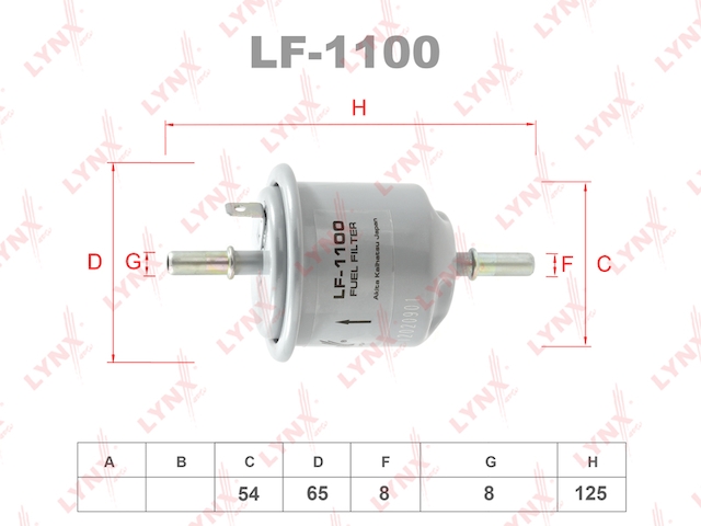 Купить запчасть LYNX - LF-1100 Фильтр топливный подходит для HYUNDAI Accent 1.3-1.6 00 LF-1100