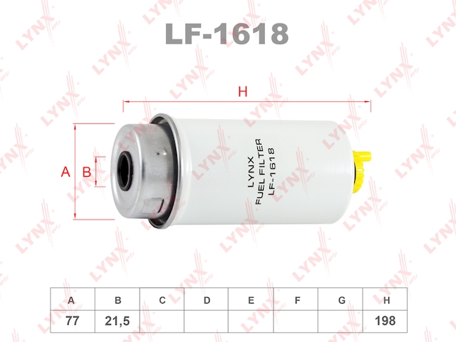 Купить запчасть LYNX - LF-1618 Фильтр топливный подходит для FORD Transit 2.0D-2.4D 00 LF-1618