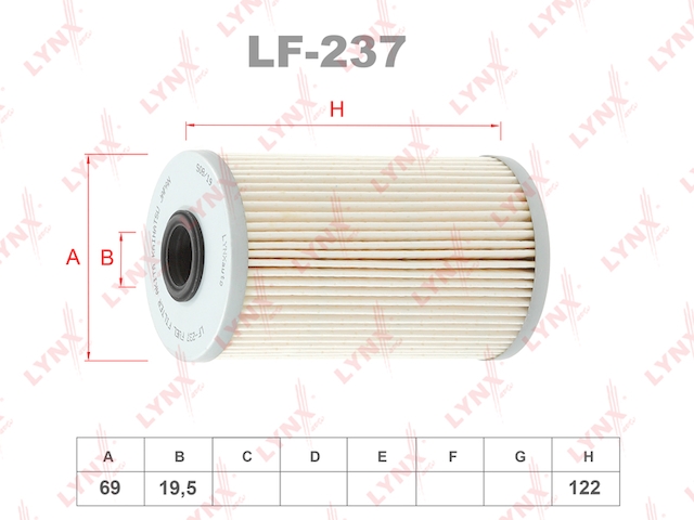 Купить запчасть LYNX - LF-237 Фильтр топливный LF-237