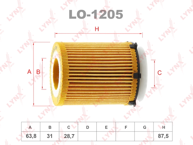 Купить запчасть LYNX - LO-1205 Фильтр масляный LO-1205