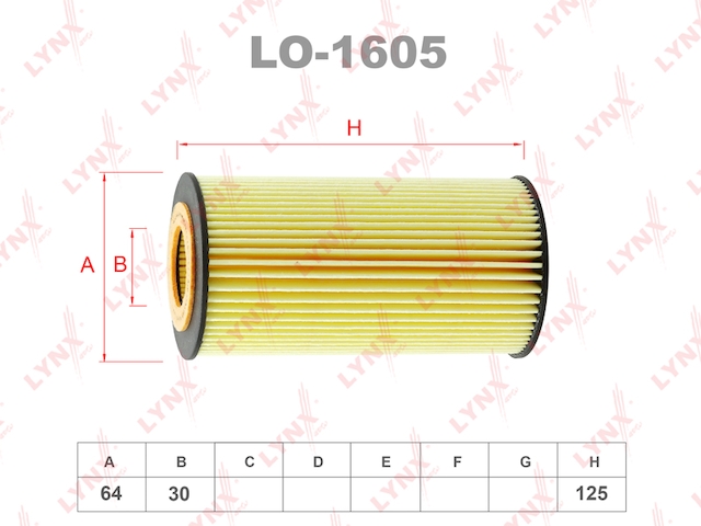 Купить запчасть LYNX - LO-1605 Фильтр масляный подходит для AUDI A3 03/A4 04/A6 05/TT 06 2.0-T, SKODA Octavia 2.0 04, VW Golf V 2.0-T 04/Jetta 2.0-T 05/Passat 2.0-T 05/Touran 2.0 03 LO-1605