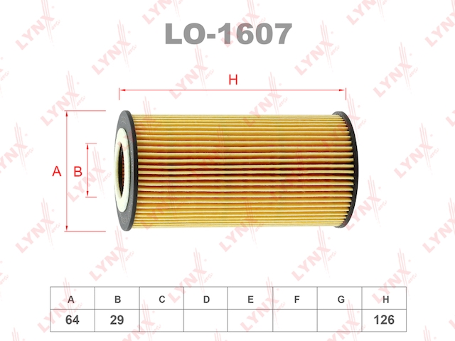 Купить запчасть LYNX - LO-1607 Фильтр масляный подходит для FORD Mondeo 2.5 07/Kuga 2.5/Focus II 2.5T 05, VOLVO C30 06/C70 06/S40 06/S60 05/S80 08 2.4-2.5T/XC70/90 2.4D 02 LO-1607