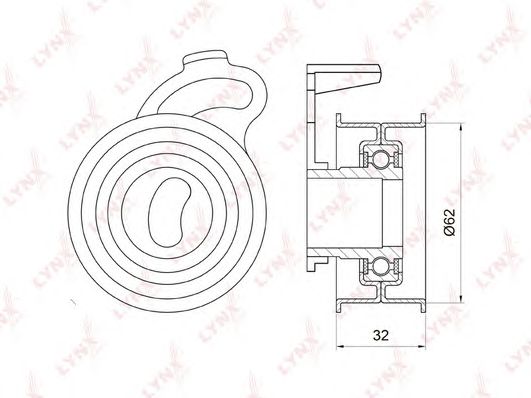 Купить запчасть LYNX - PB-1063 Ролик натяжной / ГРМ подходит для TOYOTA Avensis(T22) 2.0D 97-03 / Camry 2.0D 83-91 / Carina(T15-19) 2.0D 97 / Corolla(E7-11) 1.8D-2.0D 00 / Liteace 1.8D-2.0D 85-94 / Picnic 2.2D 97-01 PB-1063
