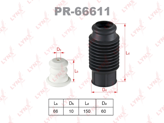 Купить запчасть LYNX - PR-66611 Защитный комплект амортизатора Universal PR-66611