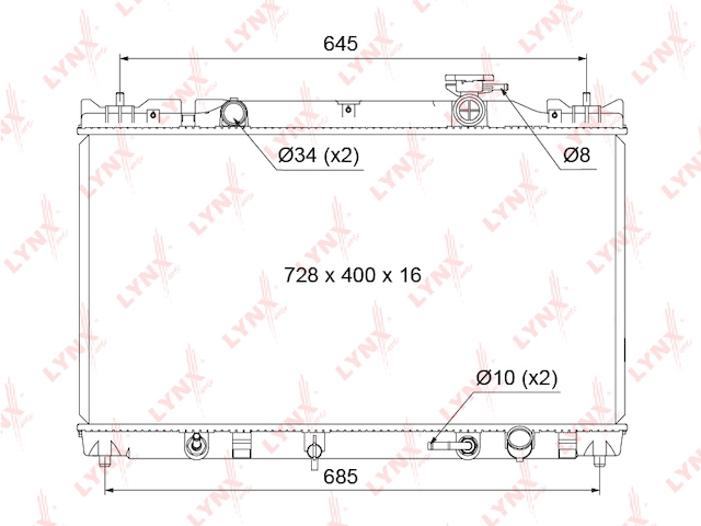 Купить запчасть LYNX - RB-1124 Радиатор охлаждения паяный AT подходит для TOYOTA Camry(V30) 2.0-2.4 01-06 RB-1124