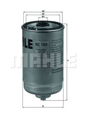 Купить запчасть MAHLE - KC102 Фильтр топливный DAF 65-95,F/IVECO P/PA;