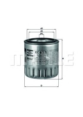 Купить запчасть MAHLE - KC631D Фильтр топливный MB W124/W210/W140/SPRINTER D/TDI 95-00-06;