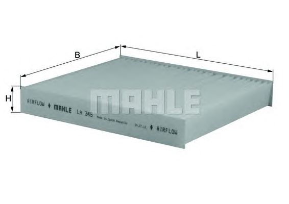 Купить запчасть MAHLE - LA345 Элемент фильтрующий салонного фильтра SU