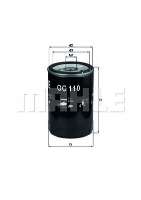 Купить запчасть MAHLE - OC110OF Фильтр масляный MB W201/W124/W126 1.8-3.0 82-95;