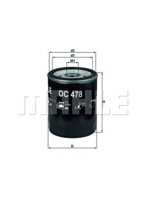 Купить запчасть MAHLE - OC478 Фильтр масляный TO 4Runner 4,0/4,7 8/02-/Land Cruiser 4,0-4,7/LE/Tundra