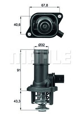 Купить запчасть Mahle - TI16105 Термостат интегрированный AUDI A3 (8L1)/ SKODA OCTAVIA I (1U2)/ SKODA OCTAVIA I Combi (1U5)/ VW BORA (1J2)/ VW BORA Variant (1J6)/ VW GOLF IV (1J1)/ VW GOLF IV Variant (1J5)/ VW GOLF V (1K1)/ VW POLO CLASSIC (6V2)/ VW POLO Variant (6V5)/ VW TOURAN (1T1, 1T2)