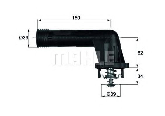 Купить запчасть Mahle - TI2095 Термостат интегрированный BMW 3 (E36)/ BMW 3 Compact (E36)/ BMW 3 Convertible (E36)/ BMW 3 Coupe (E36)/ BMW 3 Touring (E36)/ BMW 5 (E34)/ BMW 5 Touring (E34)/ BMW Z3 Roadster (E36)