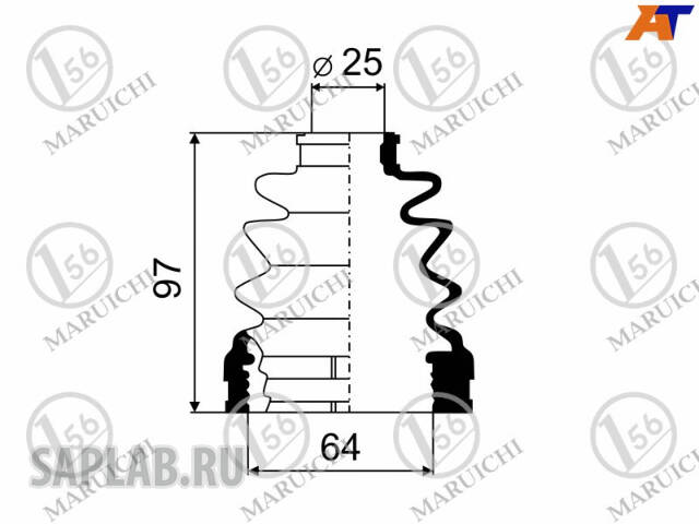 Купить запчасть MARUICHI - 52418 Пыльник ШРУСа FB2068 (23x64x97) MZ 323 91-; 626 89-;  TO JZX93 front; MI DIAMANTE F25A (F10,20#) 90-94; GALANT E37A (E30# )  87-92; GTO Z15A (Z10# ) 90-00; LANCER C63A (C60,70#) 88-91; MIRAGE 2DOOR HATCHBACK C53A (C50,80#) 87-91; SIGMA F25A (F10,20#) 90-96