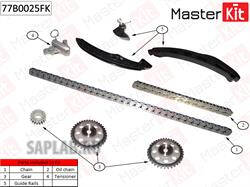 Купить запчасть MasterKit - 77B0025FK Комплект цепи ГРМ AUDI. VW 1.4FSi-1.6FSi BAG/BLF/BLP 03- 77B0025FK