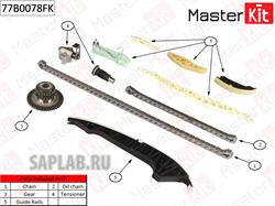 Купить запчасть MasterKit - 77B0078FK Комплект цепи ГРМ AUDI 1.8TFSI CABA/CDHA 07-12 77B0078FK