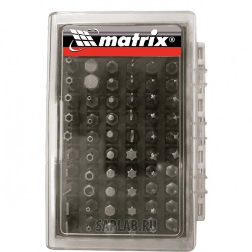 Купить запчасть MATRIX - 11387 Набор бит с магнитным держателем, CrV,61шт//MATRIX