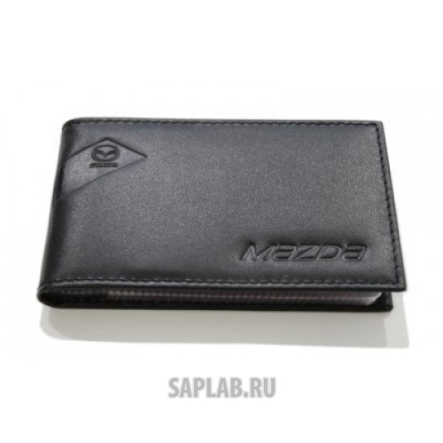 Купить запчасть MAZDA - 830077547 Футляр для визитных карт из гладкой кожи Mazda Smoot Leather Busuness Card Case, Black, артикул 830077547