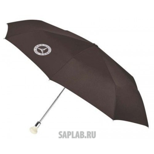 Купить запчасть MERCEDES - B66041533 Складной зонт Mercedes 300 SL Compact Umbrella, Brown / Silver, артикул B66041533