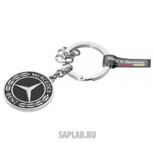 Купить запчасть MERCEDES - B66953307 Брелок Mercedes-Benz Key Ring, Untertürkheim Stainless Steel, Black/Silver