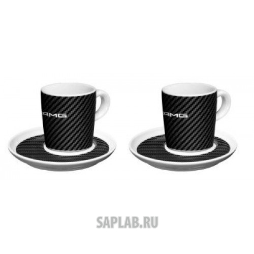 Купить запчасть MERCEDES - B66953359 Набор из двух чашек для эспрессо Mercedes-Benz Espresso Cups, Set of 2, AMG, White/Black