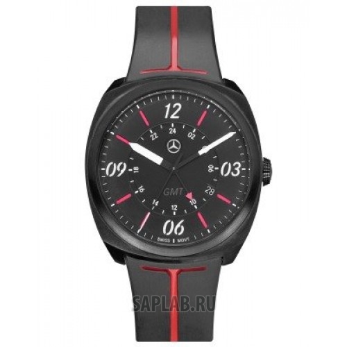 Купить запчасть MERCEDES - B66953568 Мужские наручные часы Mercedes-Benz Men’s Watch, Sporty GMT, Black / Red / White