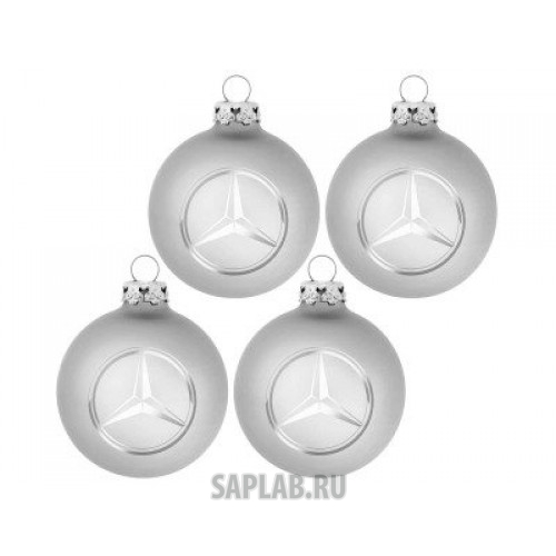 Купить запчасть MERCEDES - B66953694 Набор из четырех елочных шаров Mercedes-Benz Christmas Balls, Silver