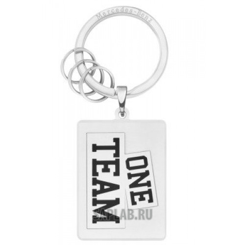 Купить запчасть MERCEDES - B66958203 Брелок Mercedes-Benz Key Ring, ONE TEAM, Black / Silver, артикул B66958203