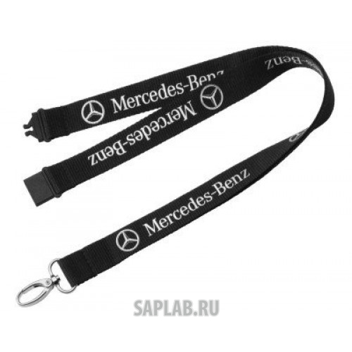 Купить запчасть MERCEDES - B66958365 Шнурок с карабином для ключей Mercedes-Benz Classic Star Lanyard, Black 2017