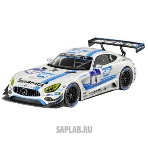 Купить запчасть MERCEDES - B66960390 Модель Mercedes-AMG GT3, AMG-Team Black Falcon, White, 1:18 Scale