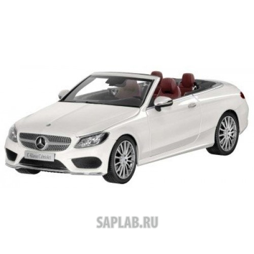 Купить запчасть MERCEDES - B66960613 Модель Mercedes-Benz C-Class Cabriolet, Designo Diamond White Bright, Scale 1:18, артикул B66960613