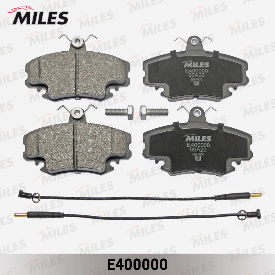 Купить запчасть MILES - E400000 Колодки тормозные передние (с датчиком) (Смесь Low-Metallic) RENAULT LOGAN 04-/SANDERO 08-/CLIO 91- (TRW GDB1465) E400000