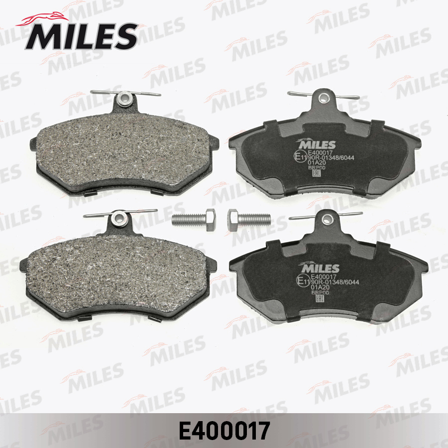 Купить запчасть MILES - E400017 Колодки тормозные передние (без датчика) (Смесь Low-Metallic) (AUDI 80 B3, B4, VW PASSAT (3A_)) (TRW GDB826) E400017