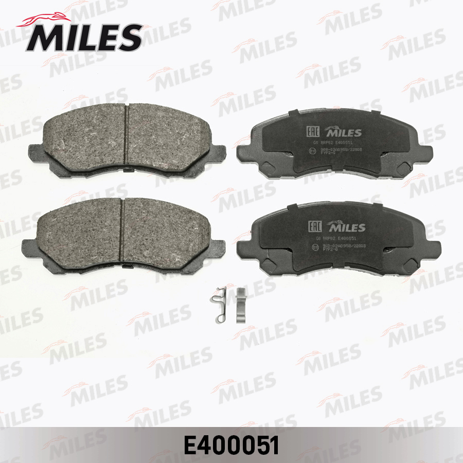 Купить запчасть MILES - E400051 Колодки тормозные передние (без датчика) (Смесь Low-Metallic) (MITSUBUSHI LANCER (CS, CY)) (TRW GDB3287) E400051