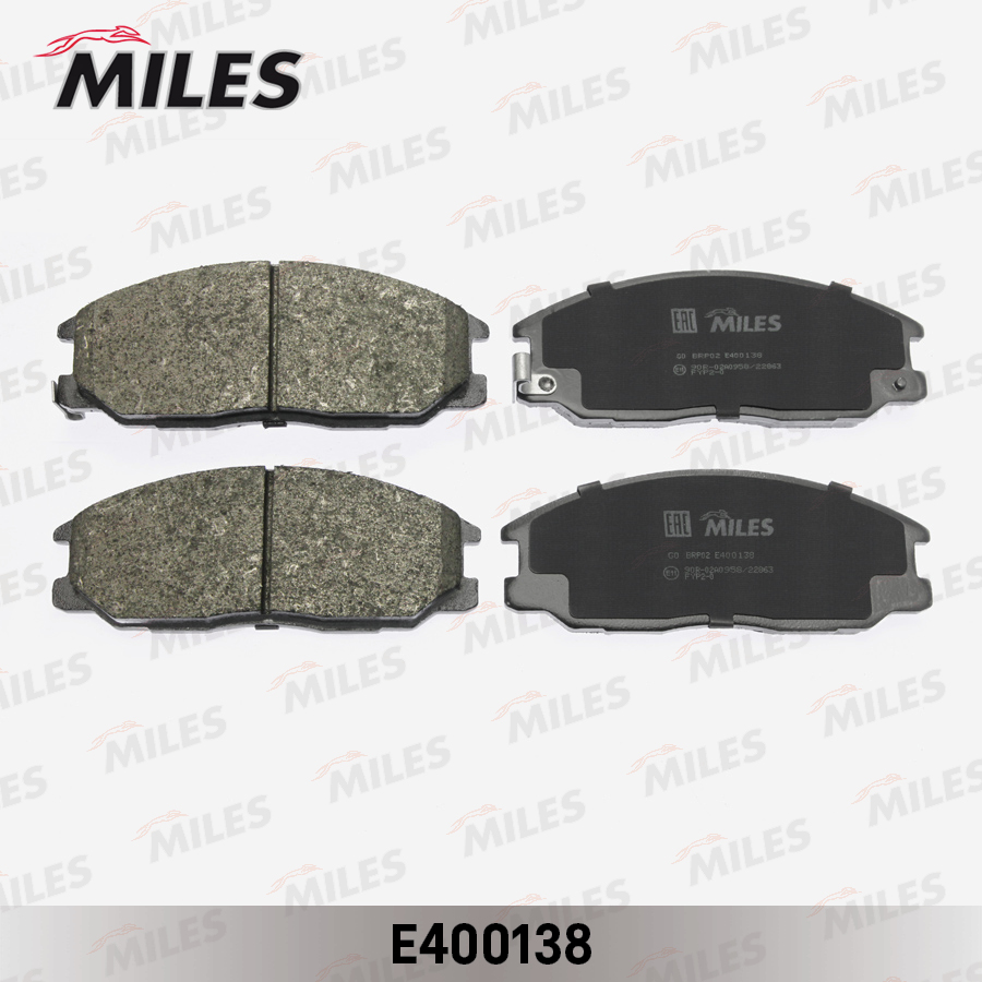 Купить запчасть MILES - E400138 Колодки тормозные передние (без датчика) (Смесь Low-Metallic) (HYUNDAI H1/STAREX, H1 (TQ), SANTA FE. SSANGYONG ACTYON) (TRW GDB3297) E400138