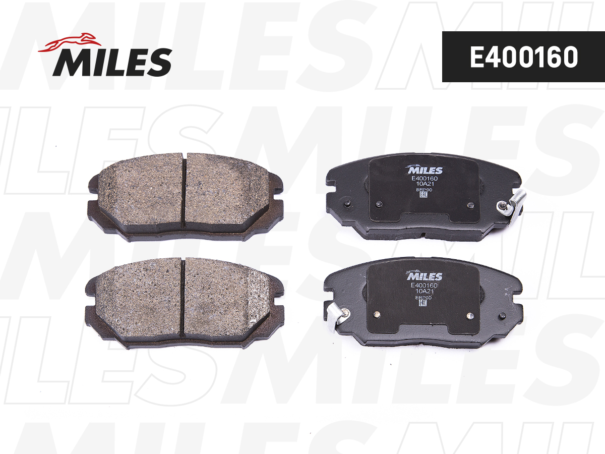 Купить запчасть MILES - E400160 Колодки тормозные передние (без датчика) (Смесь Low-Metallic) (HYUNDAI SONATA V, TUCSON (JM), KIA SPORTAGE (JE_)) (TRW GDB3409) E400160