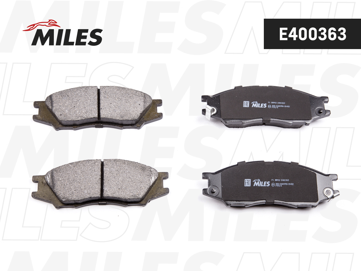Купить запчасть MILES - E400363 Колодки тормозные передние (без датчика) (Смесь Low-Metallic) NISSAN ALMERA CLASSIC 06- (TRW GDB3563) E400363