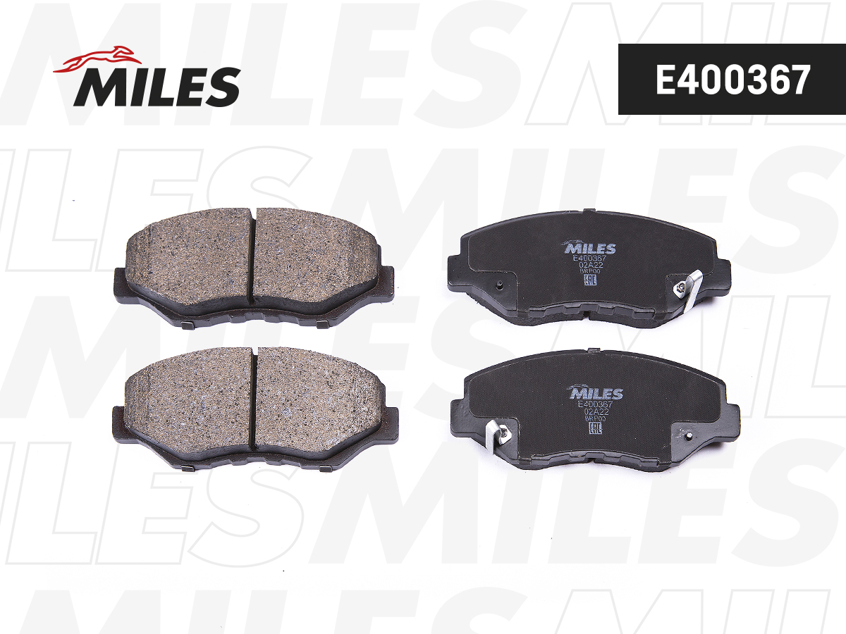 Купить запчасть MILES - E400367 Колодки тормозные передние (без датчика) (Смесь Low-Metallic) HONDA CR-V II/ELEMENT 02- (TRW GDB3325) E400367