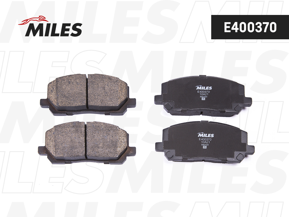Купить запчасть MILES - E400370 Колодки тормозные передние (без датчика) (Смесь Low-Metallic) LEXUS RX300 00-01 (TRW GDB3286) E400370